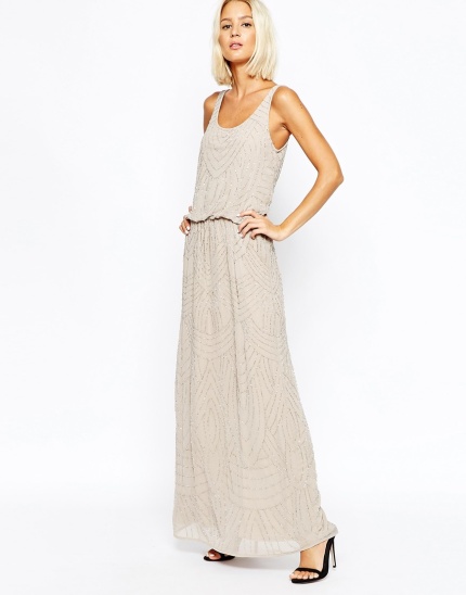Sequin and embellished maxi dress