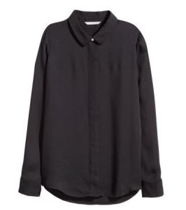 Long-sleeved black shirt